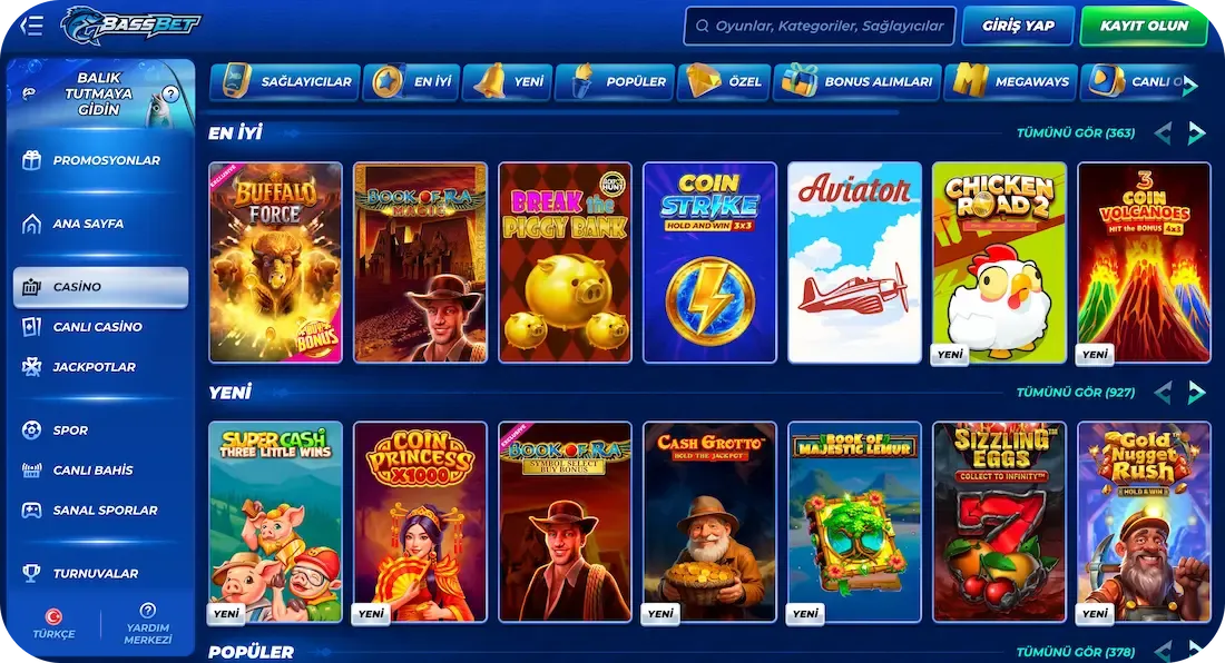 bassbet casino oyunları
