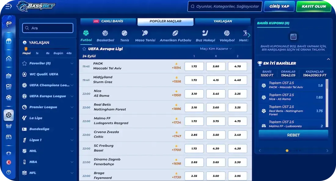 bassbet casino spor
